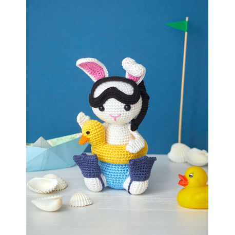 Kit à crocheter - Louis, le lapin baigneur
