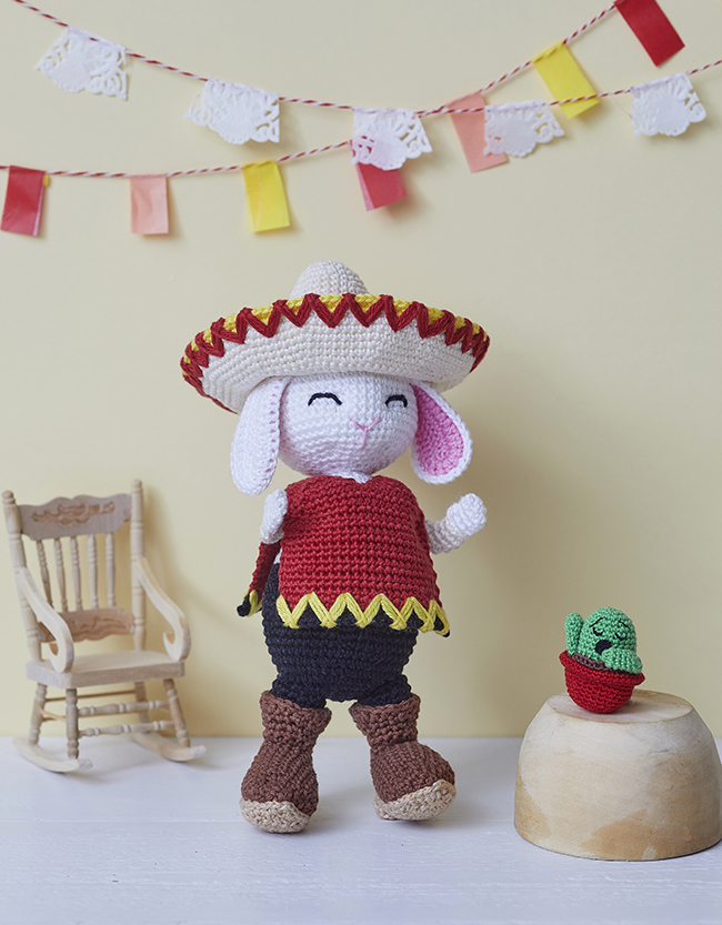 José le Mexicain, un autre tuto de lapin au crochet disponible dans ce livre