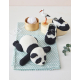Chaussons et doudous au crochet - ensemble panda