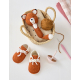Chaussons et doudous au crochet - ensemble renard
